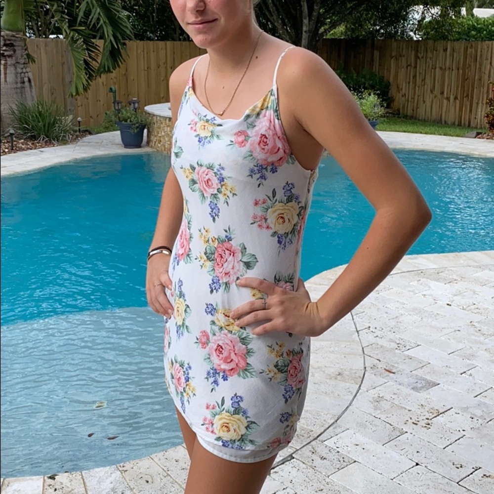 White and floral sundress-Warren wants to wedding.